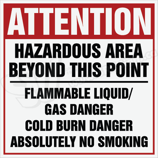 Attention – Hazardous Area Beyond This Point