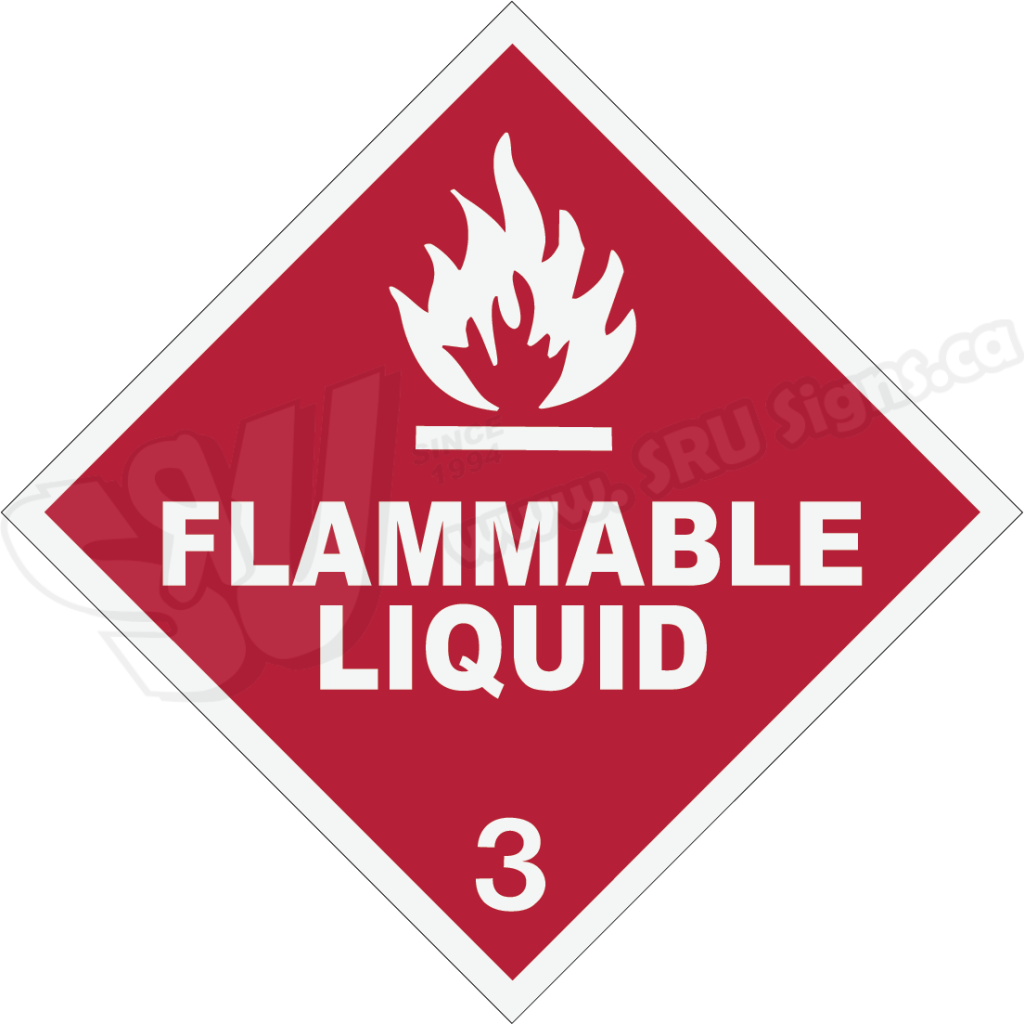 class 3 flammable liquid placard