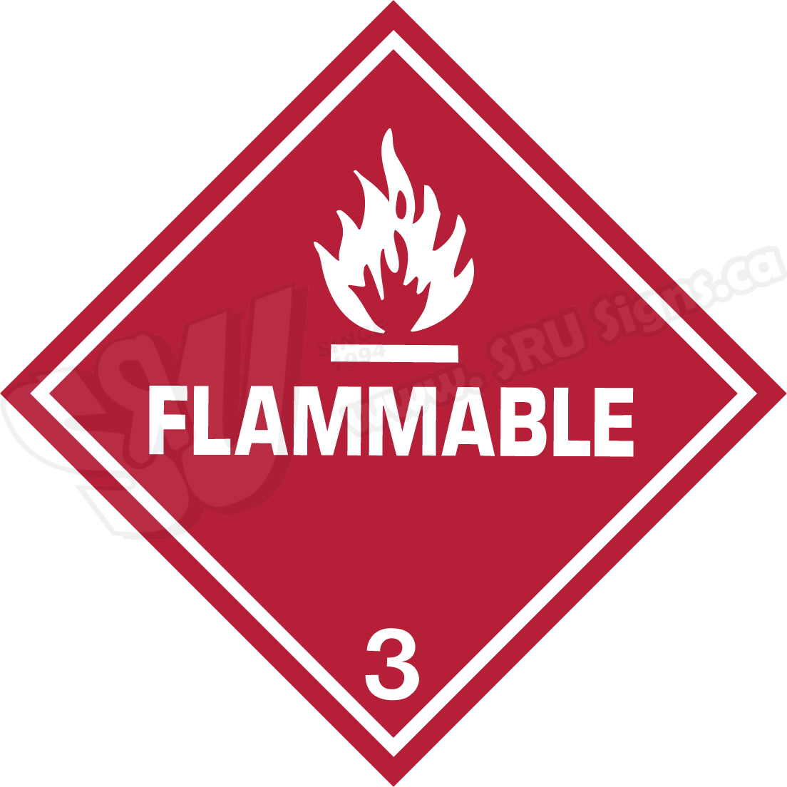 class 3 flammable placard